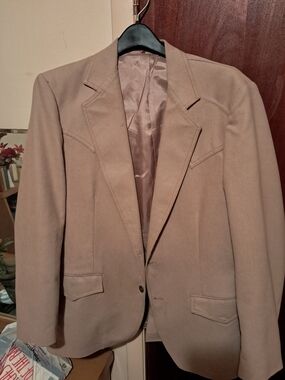 Sears Tan Single-Breasted Blazer